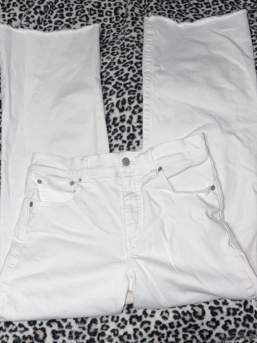 J. Crew White Wide-Leg Crop Women's Jeans